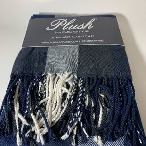 Plush - blue and white scarf - NEW